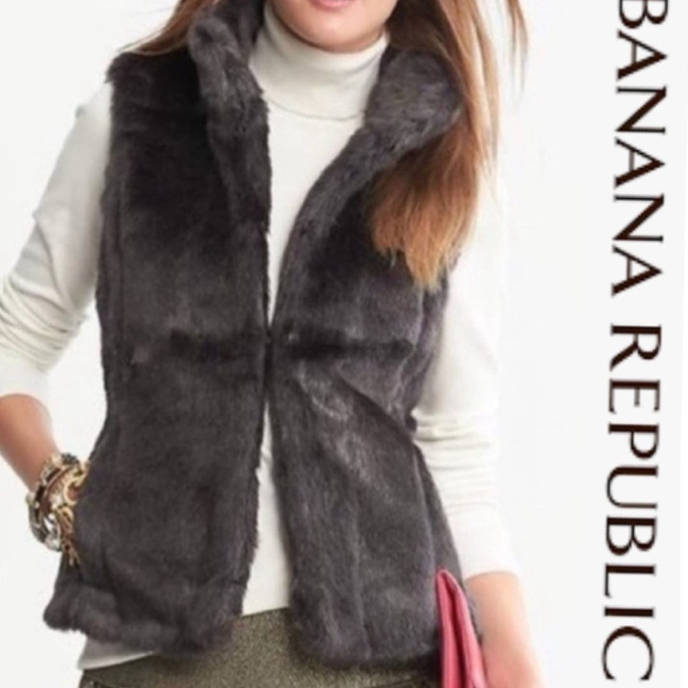Banana Republic Faux Fur Vest